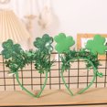 thumbnail image 4 of Hariumiu St. Patrick's Day Headband Glitter Shamrock Top Hat Hair Hoop Festive Clover Hairband for Women Girls Boys Parties Events Dress Up, 4 of 8
