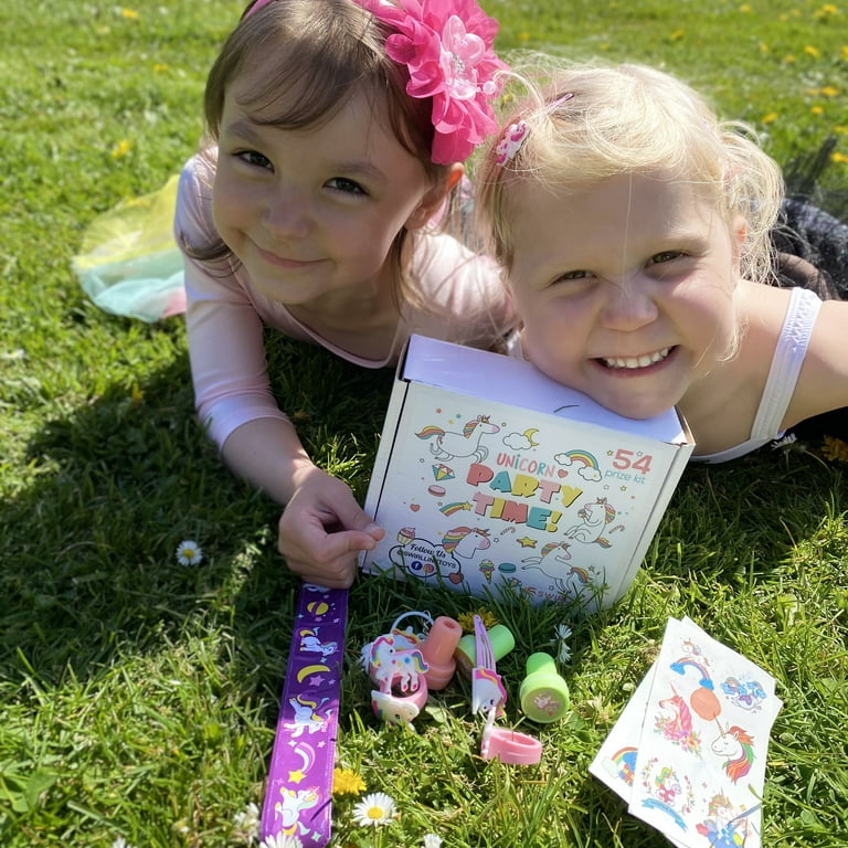 54 PCS Kids Unicorn Party Favors Carnival Prizes for Girls Bulk Toys  Assortment