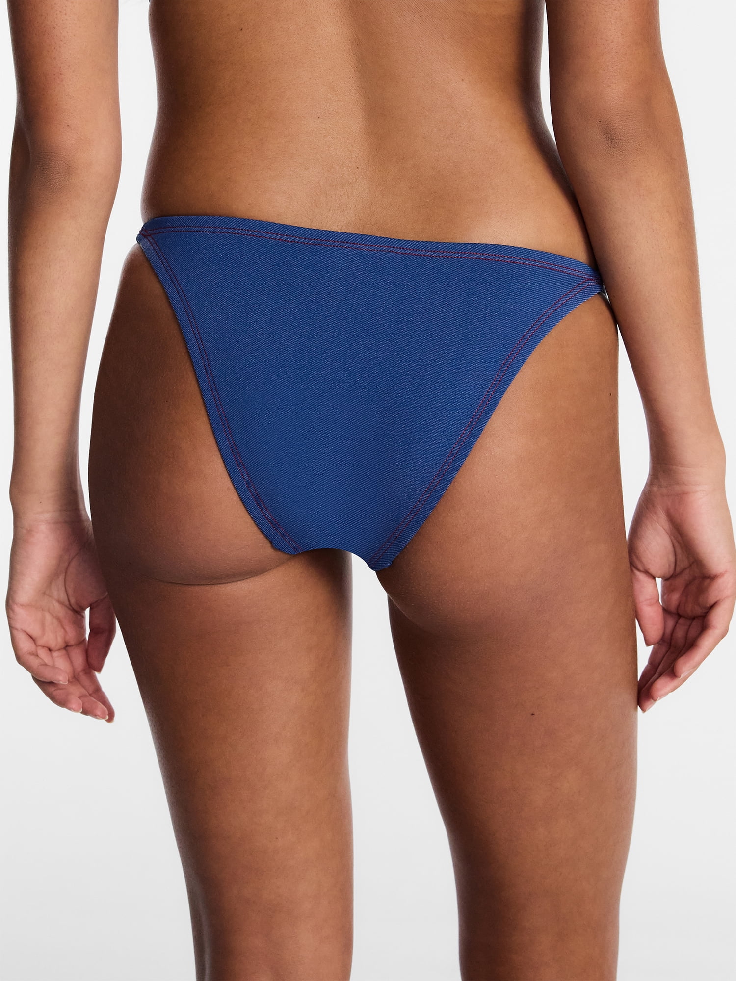 Kacey Lee Women's and Women's Plus Low Rise High Leg Cheeky Bikini Bottoms, Sizes XS-3X