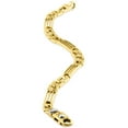 thumbnail image 3 of Pompeii Men's Figaro Link 14k Gold (24gram) or Platinum (39gram) 7mm Bracelet 8.5" (,), 3 of 3