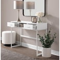 thumbnail image 3 of LumiSource White Metal, White Wood Franklin Console Table, 3 of 12