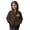 Coffee, variant on Girls Sweatshirt Jackets Full Zip Long Sleeve Hooded Outerwear with Pocket Back to School Kids Spring Fall Casual Coat
