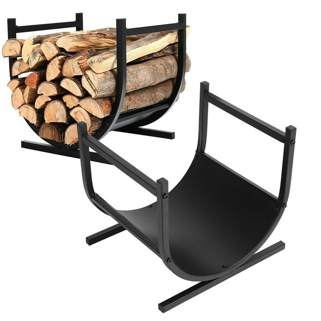 LAFGUR Support de Rangement pour Bois de Chauffage, Porte-Bûches en Fer Forgé pour Intérieur Extérieur