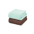 thumbnail image 1 of Toallas de Baño Completo Grande 70 × 140 cm 2 Piezas, Marrón y verde, 1 of 5