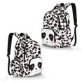 thumbnail image 2 of Xixirimido Cute Pandas Print Kids School Bag 17" Backpack for Boys & Girls Lightweight Large Capacity Bookbag for Elementary Middle High School Students, 2 of 8