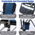 thumbnail image 6 of Pinshey Heavy-Duty Folding Camping Chair with Side Storage Pocket, Blue, 6 of 9