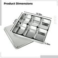 thumbnail image 4 of Caja de especias de acero inoxidable 304, organizador de condimentos de múltiples compartimentos de estilo japonés, ideal para cocina y uso comercial, 4 of 5