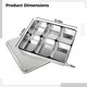 thumbnail image 4 of Caja de especias de acero inoxidable 304, organizador de condimentos de múltiples compartimentos de estilo japonés, ideal para cocina y uso comercial, 4 of 5