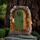 thumbnail image 3 of pstuiky Estatua de puerta solar con luz LED que abre puerta y ventana para árboles, con luz en la oscuridad. Escultura decorativa para jardín., 3 of 6