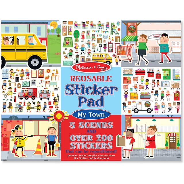 Melissa yamp; Doug Reusable Sticker Pad: My Town - Mas de 20 Melissa & Doug Melissa y Doug