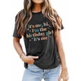thumbnail image 3 of sunshuilll Printed Crew Neck Short Sleeve Casual T-Shirts, Women's, 3 of 4