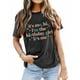 thumbnail image 3 of Camiseta estampada de manga corta y cuello redondo para mujer - Camiseta gráfica de algodón suave, tops casuales de verano, 3 of 5