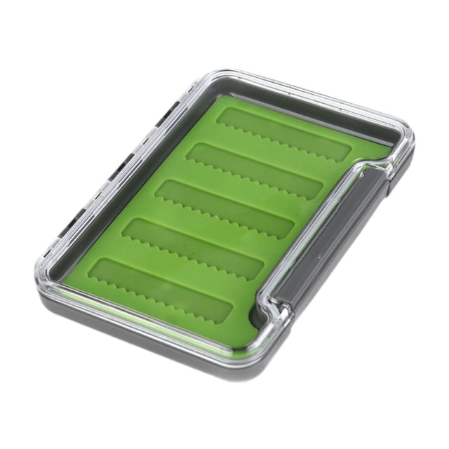 Caja de señuelos para pesca con mosca, portátil, con tapa transparente y fácil agarre. Organizador para señuelos de agua dulce. M