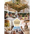 thumbnail image 5 of Vintage Bees Table Cloth, Waterproof Tablecloth for Rectangle Tables, Country Retro Animal Flowers Yellow Brown Reusable Washable Fabric Table Cover for Restaurant Kitchen Dining Tables 60"x120", 5 of 9