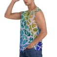 thumbnail image 3 of Fotbe Men's Rainbow Glitter Print Men's Sleeveless Muscle Tank Tops Casual T-Shirts for Gym Workout Beach-3X-Large, 3 of 8