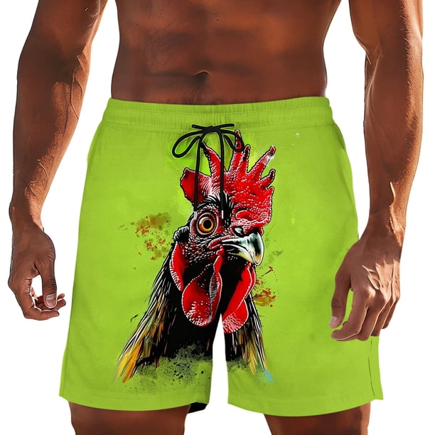 Pantalones de Cintura Elásticos para Hombres Pantalones de Natación de Playa con Cierre de Cordón, Pantalones Cortos de Natación de Verano Seco Rápido con Bolsillo Oculto, Pantalones de Salón Ligeros
