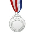 thumbnail image 3 of Unique Bargains Blank Award Medals, 10 Pack Silver Award Medals with Ribbon, Design Your Medals Kit, 3 of 7