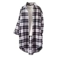 thumbnail image 2 of Ailaofu Women's Fashion Solid Color Casual Button Pocket Large Fur Lapel Long Sleeve Cotton Jacket, 2 of 3