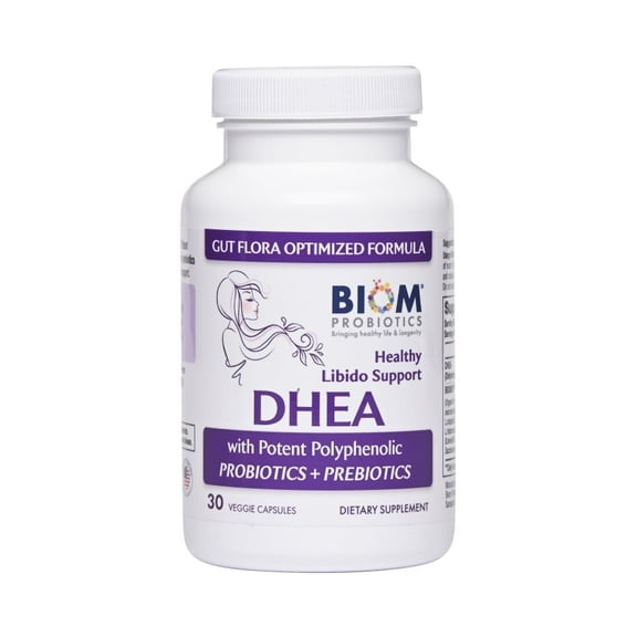 Biom Probiotics High Potency DHEA, Metabolism Booster Dietary Supplements Immune Support 100mg, 30ct