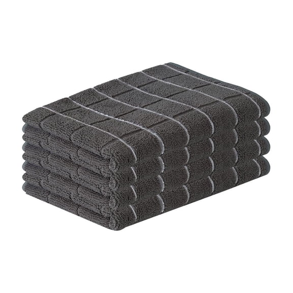 Heavy Duty Absorbent Kitchen Towel Set - Thick Hand Towels & Table Wiping Cloths, Oil-Proof Kitchen Cleaning Supplies ( Black )