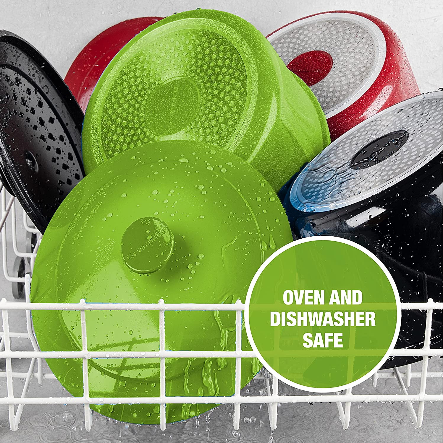 Granite Stone 5Qt Dutch Oven Ultra Durable Mineral & Diamond Nonstick Coating Dutch Oven Green - 3