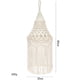thumbnail image 5 of Pantalla de lámpara de punto, lámpara colgante bohemia para salón, dormitorio y baño, decoración bohemia tejida a mano, 5 of 5