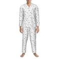 thumbnail image 3 of Fotbe Airplane Pijama de Hombre con Estampado de Manga Larga, Conjunto de 2 Piezas, Ropa de Dormir Suave y Cómoda con Bolsillos-X-Large, 3 of 7