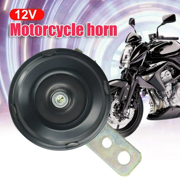 12v Loud 105db Universal Electric Motorcycle Horn Motorbike Replacement Black