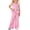 E103-Pink, variant on Girls 2 Piece Set Fashion Floral Embroidery Sleeveless Camisole Top Wide Leg Pants Set Summer Casual Cute Outfit for Kids Ages 1-8