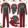 thumbnail image 6 of Baqcunre Christmas Pajamas Christmas Children Letter Plaid Print Top Blouse+Pants Family Clothes Pajamas Family Christmas Pajamas Matching Sets Red, 6 of 7