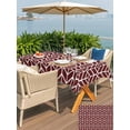 thumbnail image 4 of Outdoor Tablecloth with Umbrella Hole and Zipper, Geometric Rectangle Table Cloth 60x102 Inch Waterproof Tablecloth, Modern Abstract Lines Texture Red Picnic Table Cover for Patio Camping, 4 of 7