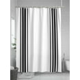 thumbnail image 5 of Farmhouse Black Shower Curtain, White Stripes Decoration Waterproof Shower Curtain Set with 12 Hooks Lightweight Washable Fabric Shower Curtains for Bathroom 72x84 Inches, 5 of 6