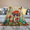 thumbnail image 5 of Vintage Mushroom Blanket, Mushroom Gifts for Women Boys Girls Soft Cozy Fleece Flannel Mushroom Throw Blanket All-Season for Sofa Couch Cottagecore Room Decor Mushroom Blankets 60"x50", 5 of 6