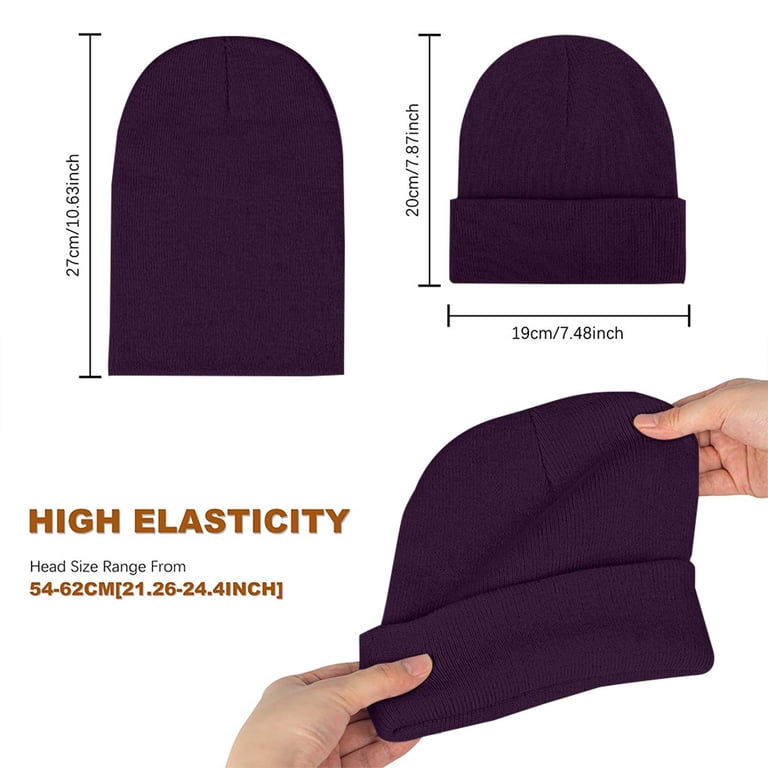 ZSQDM Knit Slouchy Beanie Unisex Beanie Winter Knitted 