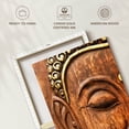 thumbnail image 6 of Elephant Stock Wood Carved Buddha Wall Art - Religion And Spirituality Canvas Canvas - 12" x 24", 6 of 8