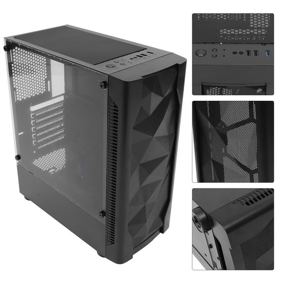 OUNONA Home Computer Case ATX Motherboard Computer Case Cold Rolled Steel Plate Large Storage Space 1Pack