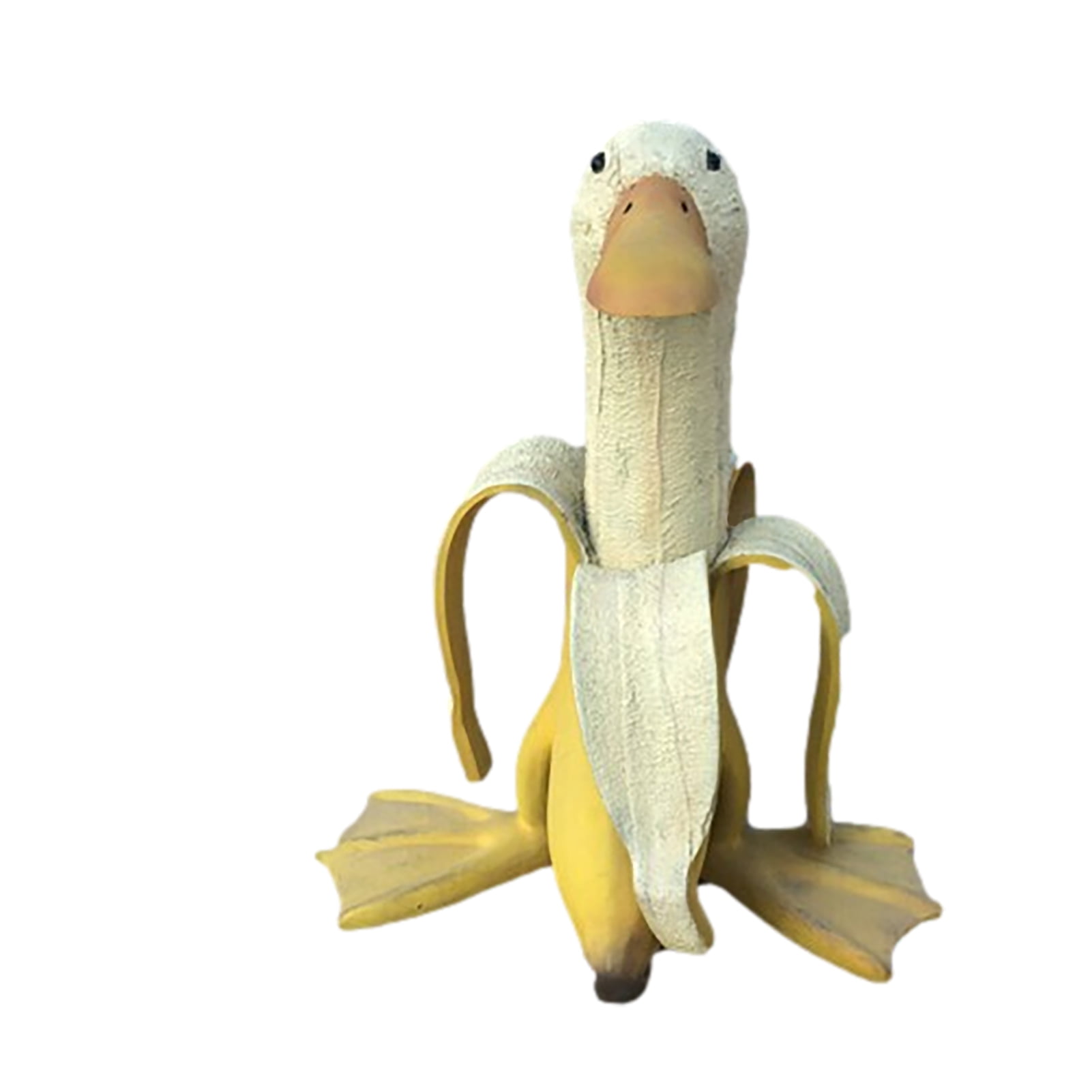 Hemousy Banana Duck Statue Cute Peeled Banana Duck Figurines Ornaments