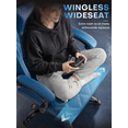 thumbnail image 5 of HLDIRECT Gaming Chair with Massager Lumbar Support, Ergonomics Computer Chair with Headrest, Blue, 5 of 8