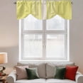 thumbnail image 2 of Yellow Beige Striped Tie Up Valance Curtains for Windows, Kitchen Curtains Window Treatments, Modern Farmhouse Retro Lines Short Window Shades Valances for Bedroom Bathroom Cafe 42"x18", 2 of 8
