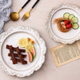thumbnail image 4 of Vajilla de cerámica estilo palacio con relieve vintage, plato occidental, plato para sopa, cuenco para ensalada de frutas, taza de café, platillo y taza, 4 of 5