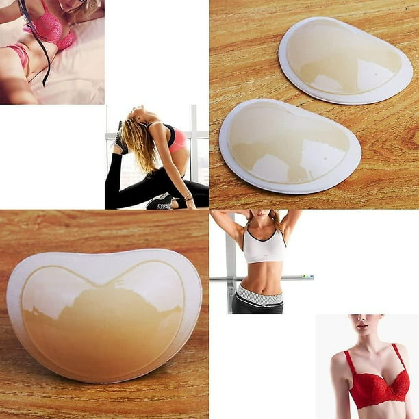Bra Pads Inserts Lift Breast Inserts Breathable Push Up Sticky Silicone Bra  Cups, 1 pair