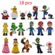 thumbnail image 1 of 3-48 piezas/lotes Super Mario Bros. Figuras de anime de juguete Luigi Yoshi Donkey Kong Goomba modelo de PVC muñeca decoración regalos coleccionables, 1 of 5