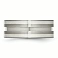 thumbnail image 3 of Titanium Grooved Sterling Silver Inlay 8mm Brushed Band, 3 of 9