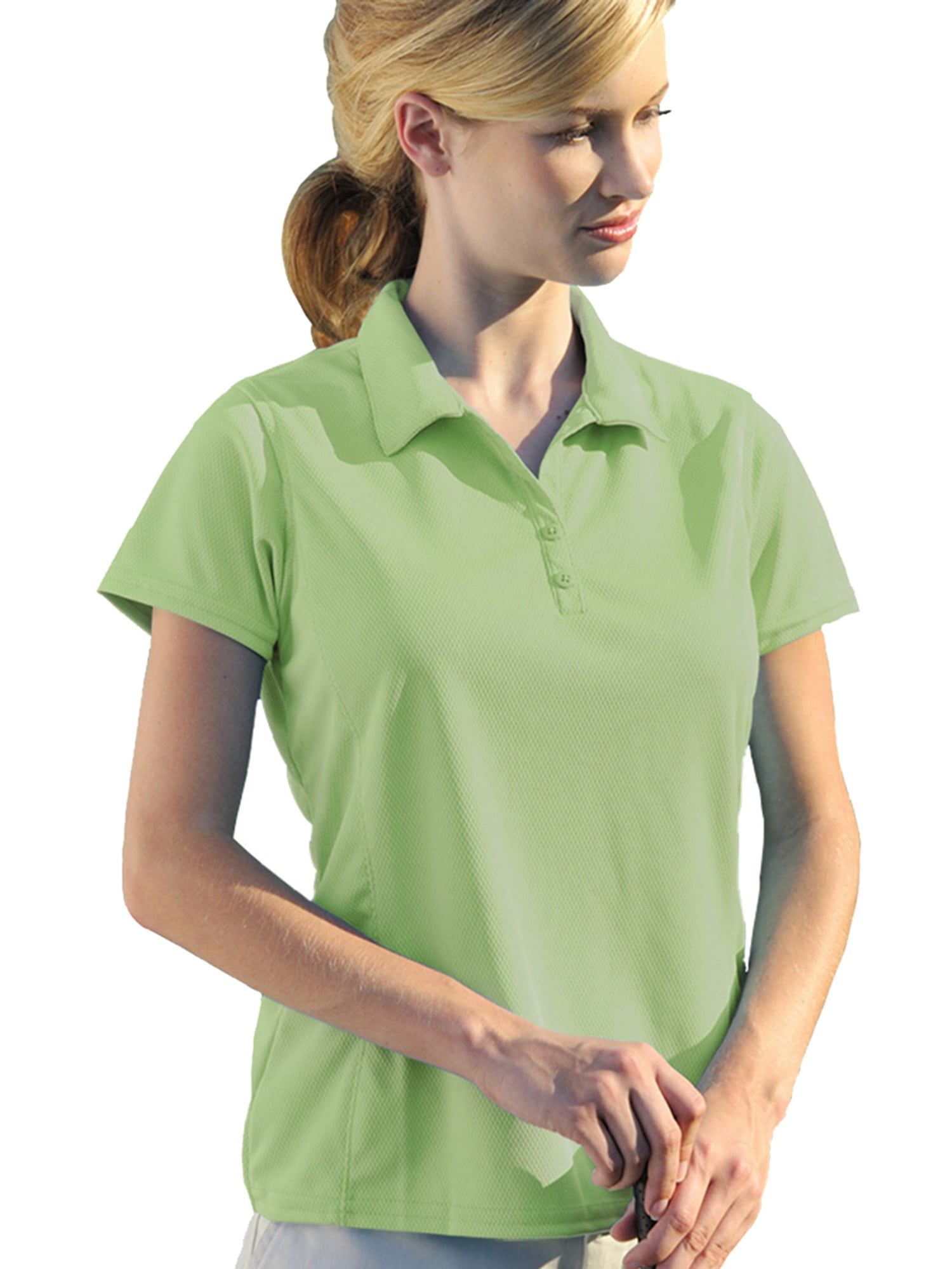 Ladies Solid Mesh Performance Golf Shirt