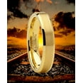 thumbnail image 2 of Metal Masters Tungsten Carbide Ring Goldtone Wedding Band Men Women Comfort-Fit 4mm, 2 of 7