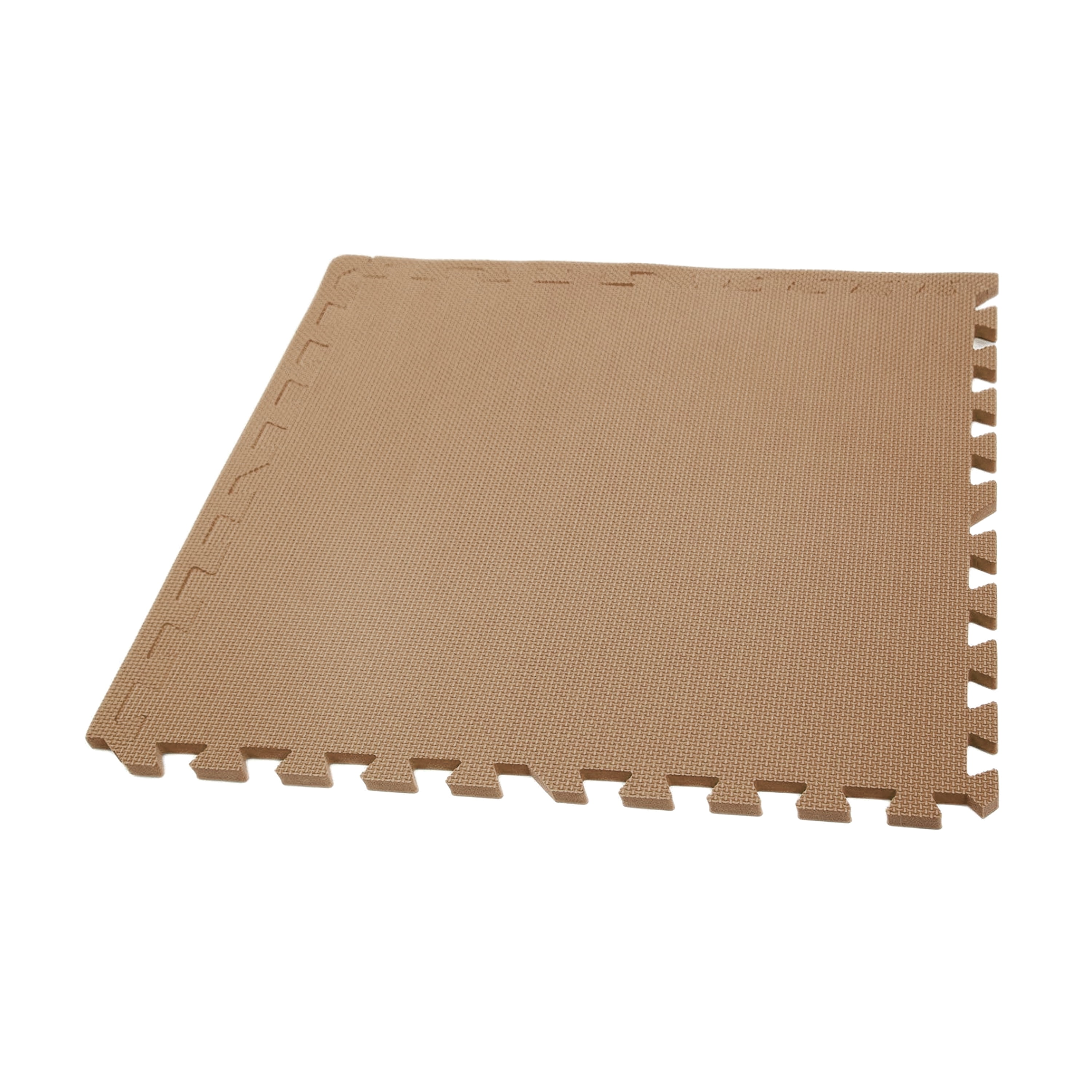 FlooringInc Eco Soft+ Interlocking Foam Flooring Mats with Removable Edges, 2'x2' Tiles, Brown, 72 pack, 288 sqft