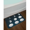 thumbnail image 2 of Moon Phases Bath Mat, Astrological Cosmic Design of Process Silhouettes in the Night Sky, Plush Bathroom Decor Mat with Non Slip Backing, 29.5" X 17.5", Petrol Blue Pale Grey, by Ambesonne, 2 of 2