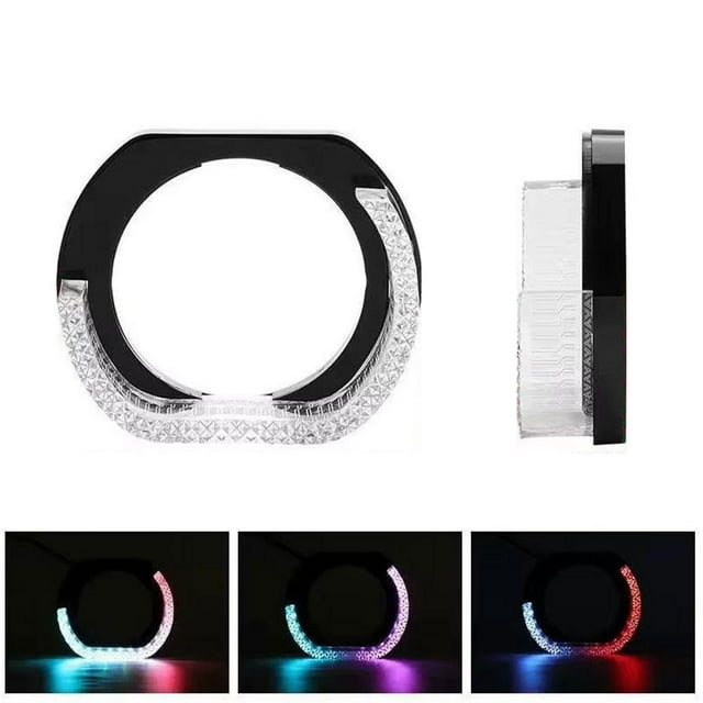 2PCS RGB LED Angel Eyes 5D Crystal Mask Turn Singal Light Halo Rings App Control