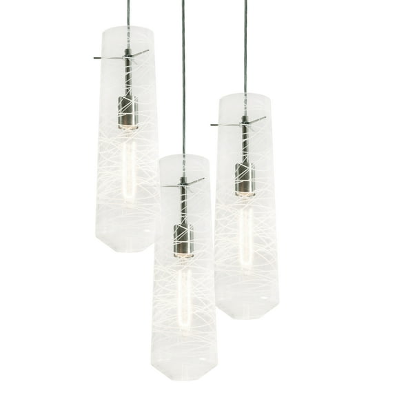 AFX Spun 3 Light Round Pendant Smoke