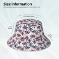 thumbnail image 6 of Naloa Tropics Palm Trees Reflective Double-Sided Bucket Hat, Sun Hat, Soft and Breathable for Gardening, Beaching, Camping, Hiking, Fishing, 6 of 9
